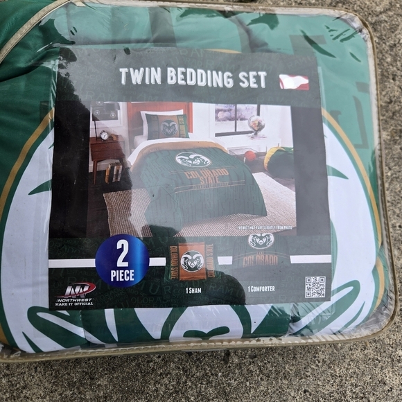 Colorado State Rams Twin Bedding Set - 2 piece - NEW - Picture 2 of 6